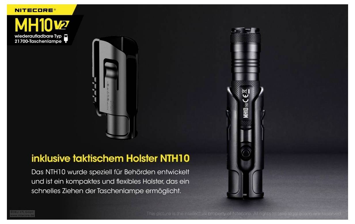 NiteCore MH10 V2 NC-MH10V2 LED Lampe de poche à batterie 1200 lm 1500 h 77.5 g-7