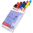 Edding 3000 4-3000-999 Marqueur permanent noir, rouge, bleu foncé, vert foncé, jaune, bleu clair, rose, marron, orange,