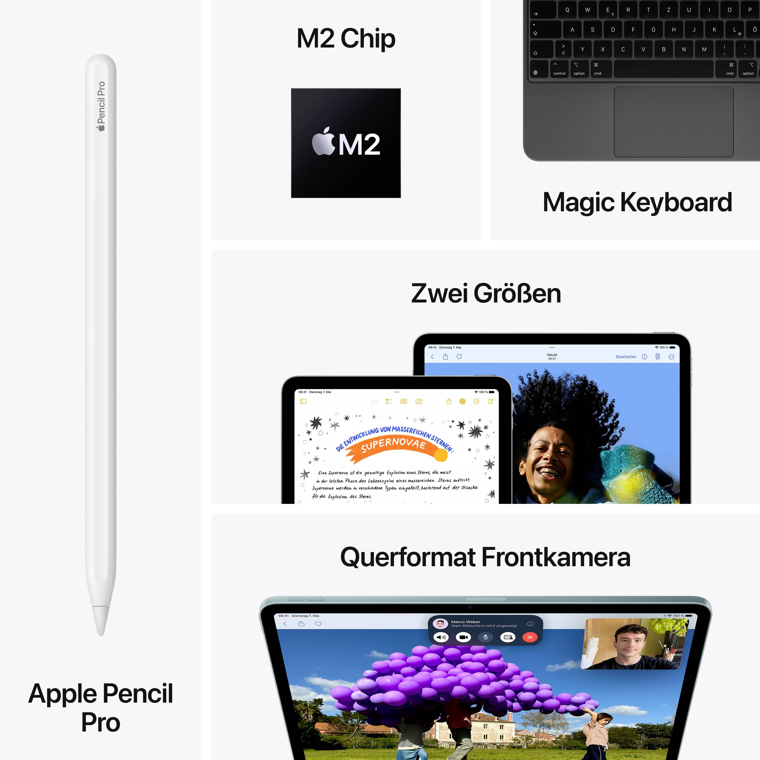 Apple iPad Air 11 (2024) WiFi 128 GB lumière stellaire 27.9 cm (11 pouces) Apple M2-8