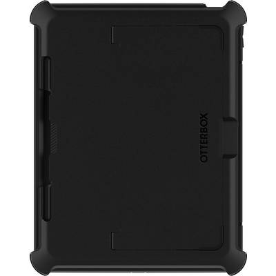 Étui de protection noir pour tablette, design robuste, rectangulaire, avec le nom de marque 'Otterbox' sur le côté.