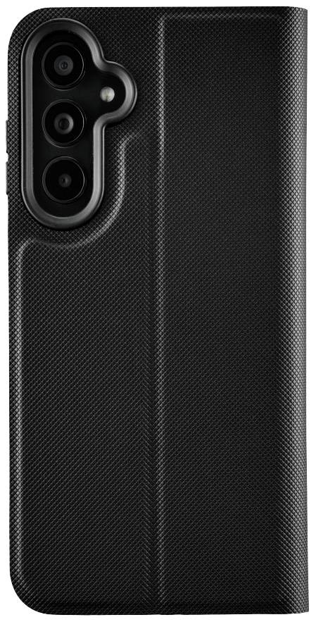 Une coque de protection noire pour téléphone portable avec protection de caméra et texture.