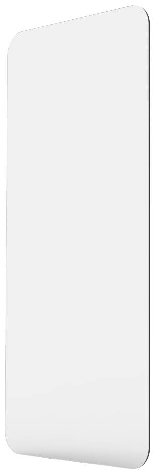 Un panneau simple, blanc, rectangulaire avec des coins arrondis sur un fond neutre.