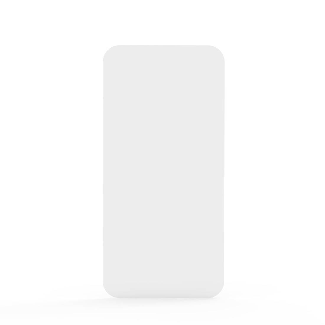 Un rectangle blanc simple, orienté verticalement, sur un fond blanc.