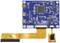 Une carte à microcontrôleur avec plusieurs composants électroniques et connecteurs, incluant des ports USB-C, sur un PCB bleu.