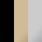 Bandes verticales tricolores : Noir, Beige et Gris.