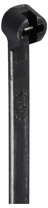 TRU COMPONENTS TC-12814140 Serre-câble 140 mm 3.6 mm noir avec languette métallique, stable aux intempéries et aux UV 100 pc(s)