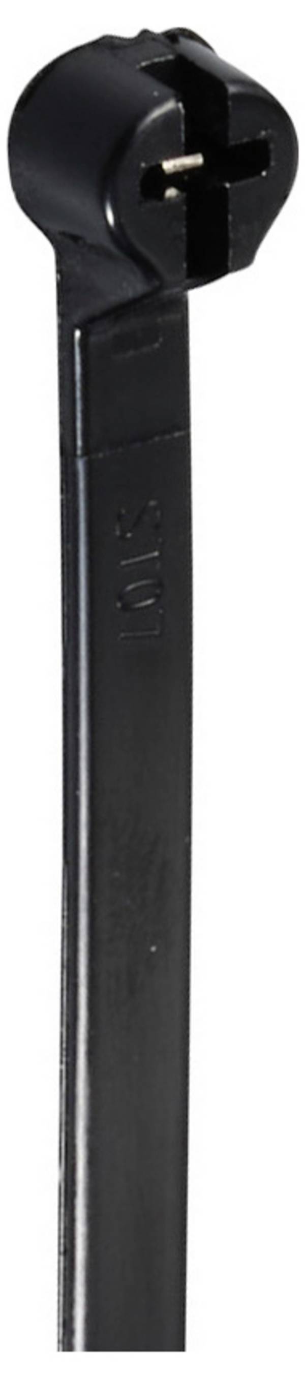 TRU COMPONENTS TC-12814188 Serre-câble 200 mm 4.8 mm noir avec languette métallique, stable aux intempéries et aux UV 100 pc(s)