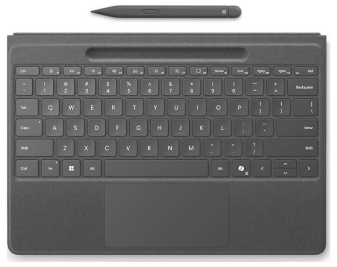 Microsoft Srfc Pro Flex KB Bdl SC DE/AT Black Clavier pour tablette Adapté à la marque (tablette): Microsoft Windows®