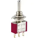 TRU COMPONENTS TC-12819612 Interrupteur à levier 125 V/AC, 250 V/AC 6 A 1 x (On)/Off/(On) à rappel 1 pc(s)