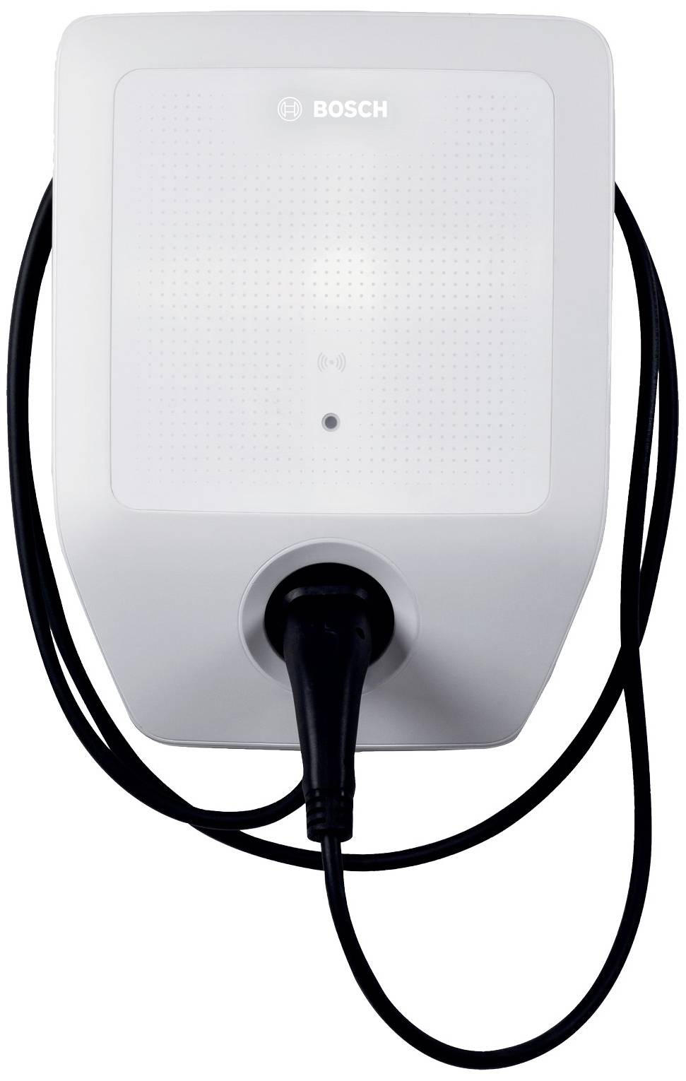 Borne de recharge pour véhicules électriques de Bosch avec câble.