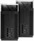 Deux routeurs noirs avec plusieurs ports Ethernet et voyants de statut, empilés verticalement. Ils conviennent à un usage domestique ou de bureau.
