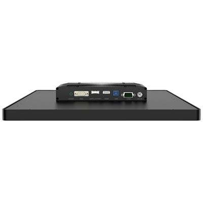 Un dos d'écran rectangulaire doté de plusieurs ports : audio, DVI, DisplayPort, HDMI, USB et interface COM.