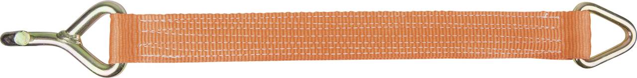 Bande orange avec deux crochets métalliques aux extrémités, probablement une sangle élastique de tension ou une sangle de maintien.
