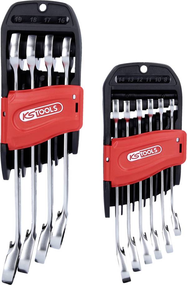 KS Tools 503.5950 5035950 Clé mixte à cliquet annulaire   Ouverture de clé (métrique) 8 - 19 mm