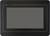 Un écran noir rectangulaire avec un fin contour, éteint.