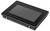 Appareil électronique rectangulaire à écran tactile, noir, posé à plat sur une surface.