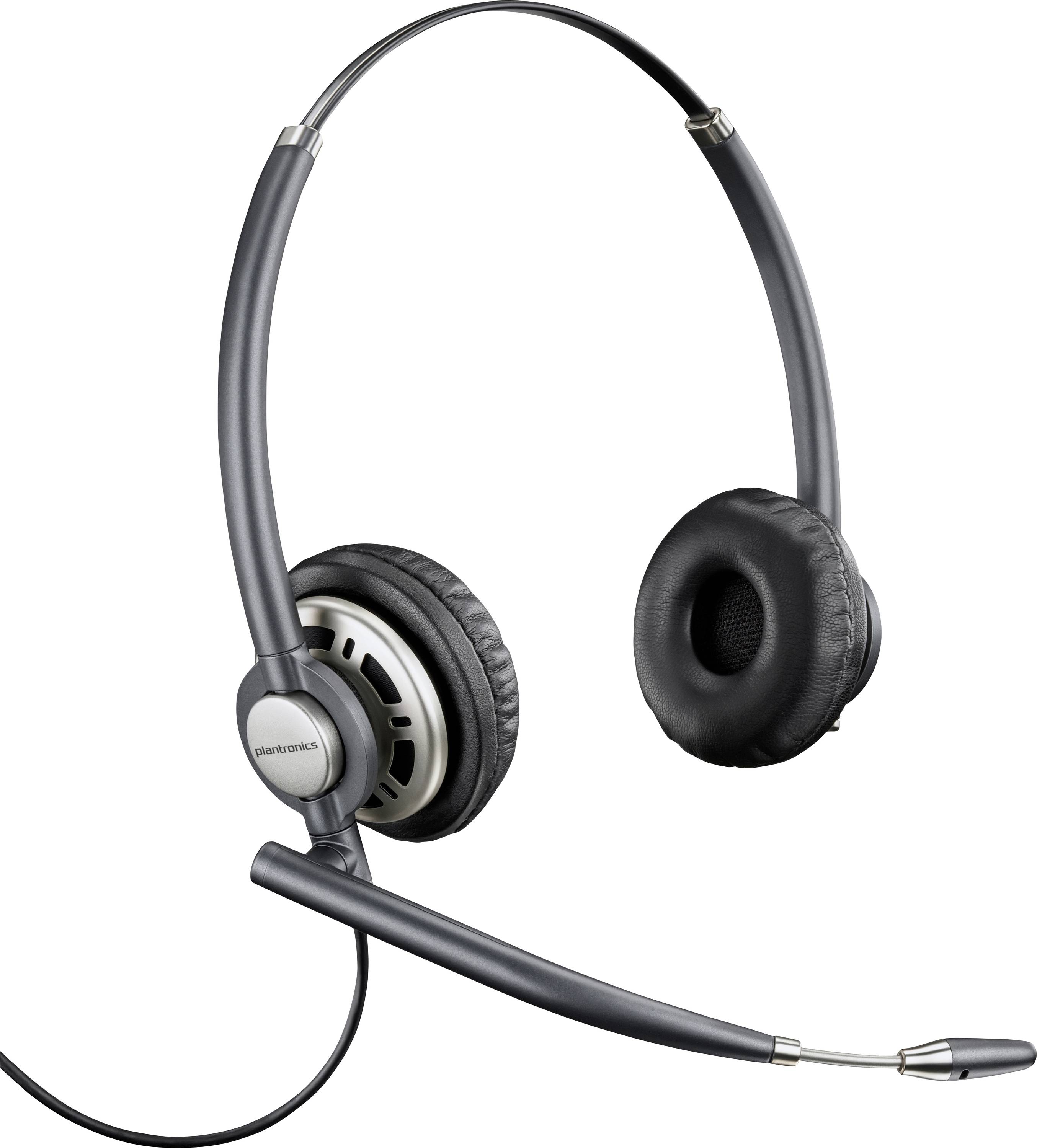 HP Poly EncorePro HW720 Micro-casque supra-auriculaire filaire Stereo gris, argent Suppression du bruit du microphone or-0