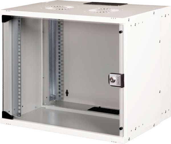 Digitus DN-49204 Boîtier mural 19" (l x H x P) 540 x 460 x 400 mm 9 UH gris, gris (boîtier métallique), gris (RAL 7035)