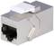 Module réseau métallique RJ45 CAT6A avec clip de verrouillage blanc.