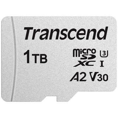 Carte MicroSD de Transcend d'une capacité de 1 To, classifications : microSD XC, U3, V30, A2.