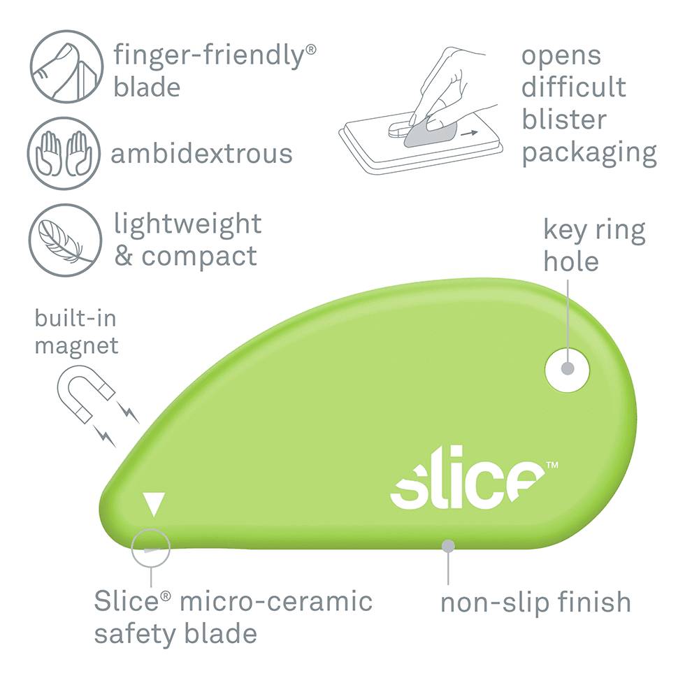 Slice 00200 Cutter de sécurité avec lame en céramique/coussin 1 pc(s)-10