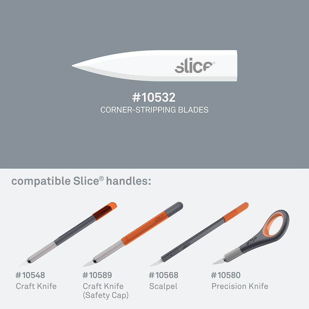 Slice 10532 Lames de rechange en céramique, lame polyvalente, en forme de dolch 4 pc(s)-3