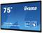 Écran interactif 'iiyama ProLite TE7514MIS-B2AG', 75 pouces ; adapté aux présentations et au tactile jusqu'à 50 points.