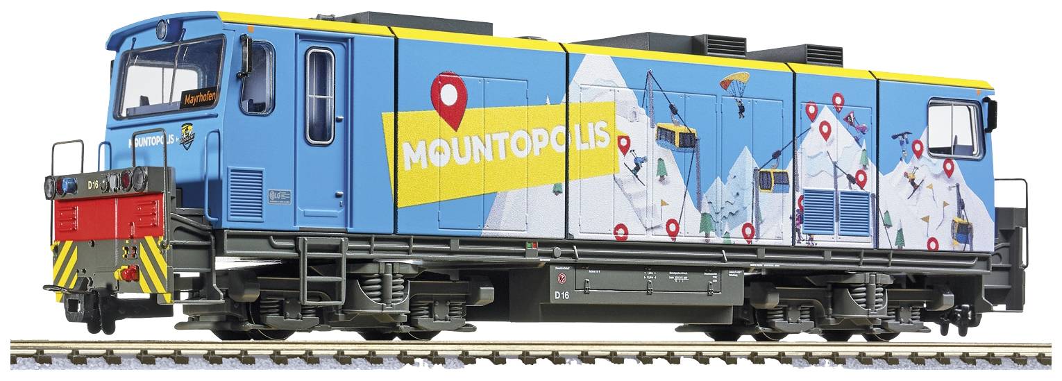 Liliput L142111 H0e Diesellok D16 MOUNTOPOLIS hiver de la piste de Zillertal