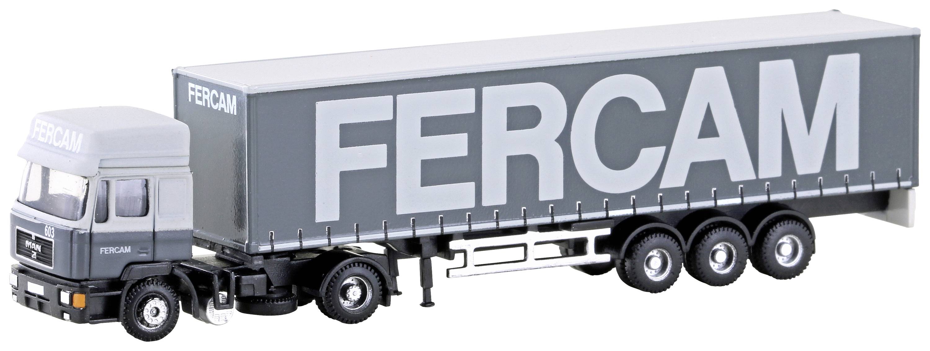 Minis by Lemke LC4070 N Modèle réduit de camion MAN Train de selle F90 pour bâches de rideaux FERCAM (IT)