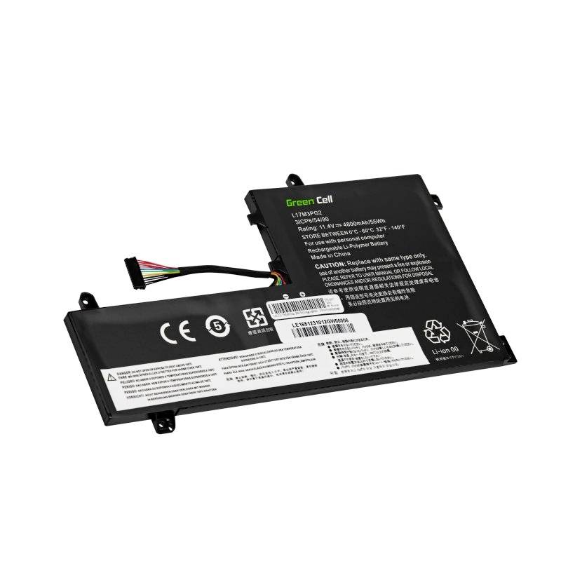 Une batterie d'ordinateur portable avec des avertissements multilingues et des marques déposées. Elle présente des connexions de câbles et des symboles de sécurité et de recyclage.