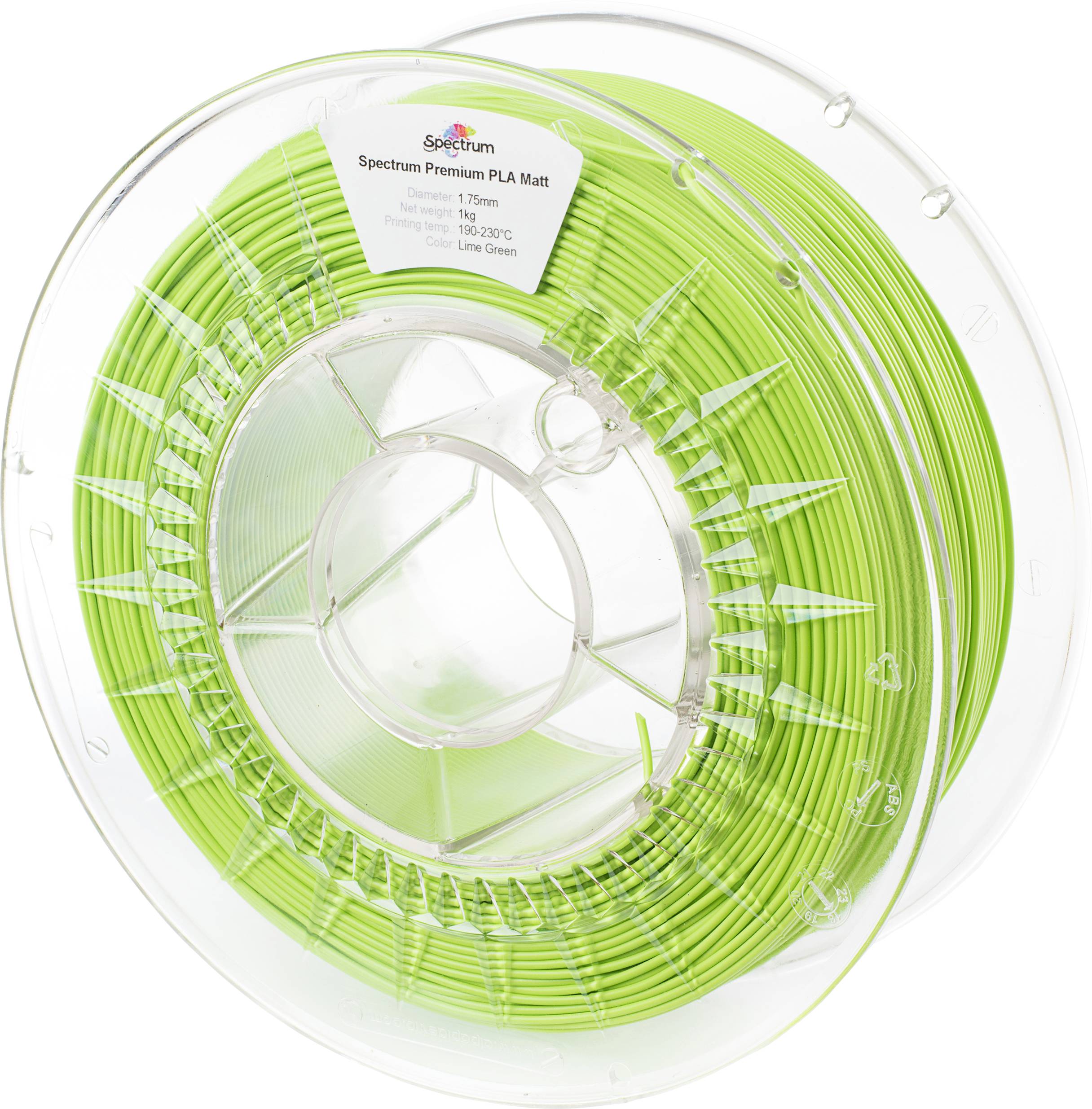 Spectrum Filaments 80241 PLA MATT Filament PLA mat mat 1.75 mm 1000 g lime green, vert (mat) 1 pc(s)