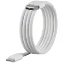 Renkforce Câble USB USB 2.0 USB-C® mâle, USB-A mâle 1.00 m blanc avec enroulement magnétique, gaine textile RF-6437922