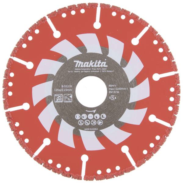 Makita Rescue B-55310 Disque à tronçonner diamanté 125 mm 1 pc(s) métal, Béton, Résine, Verre, plastique