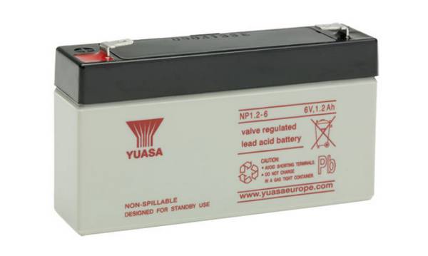 Yuasa NP12-6 NP1.2-6 Batterie au plomb 6 V 1.2 Ah plomb (AGM) (l x H x P) 97 x 54.50 x 25 mm  auto-décharge réduite
