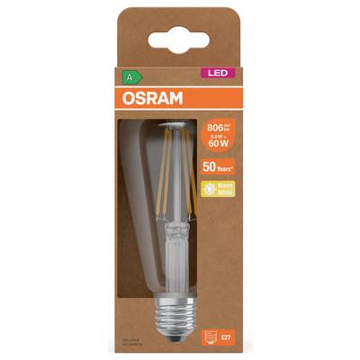 Ampoule LED à filament OSRAM, 3,8W équivalent 60W, 806 lumens, blanc chaud, culot E27.
