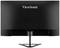 Un moniteur noir ViewSonic vu de dos, montrant son design épuré et son pied.