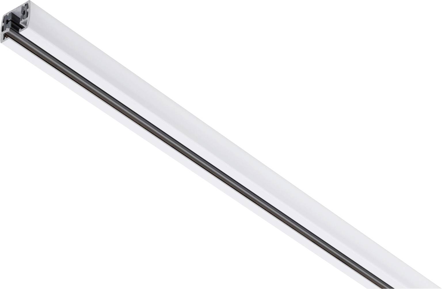 Un luminaire LED long et étroit avec un boîtier transparent, adapté pour une utilisation dans des systèmes d'éclairage modernes.