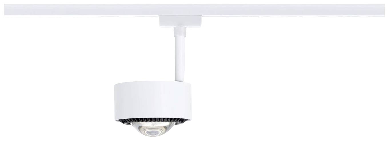 Caméra de surveillance blanche montée au plafond.
