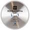 Lame de scie circulaire avec l'inscription 'Mild Steel Cutting'. Max. 1500 tr/min, taille 355 x 25,4 x 2,2 mm, 66 dents.