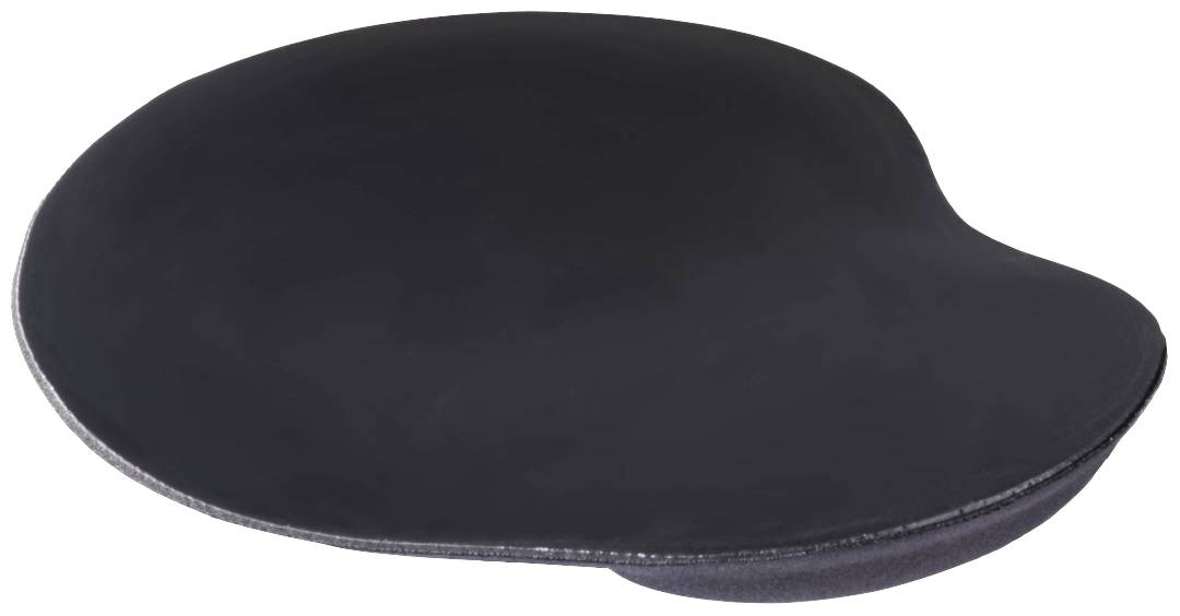 Un tapis de souris noir ergonomique avec repose-poignet, idéal pour soutenir et soulager lors du travail sur ordinateur.