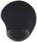 Tapis de souris ergonomique noir avec repose-poignet.