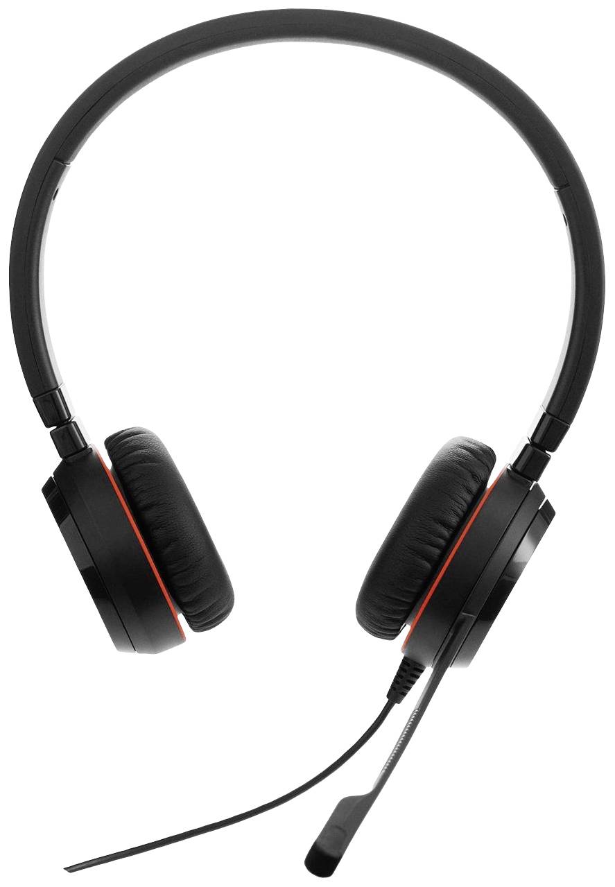Casque noir over-ear avec microphone intégré, adapté pour les appels et l'audio.