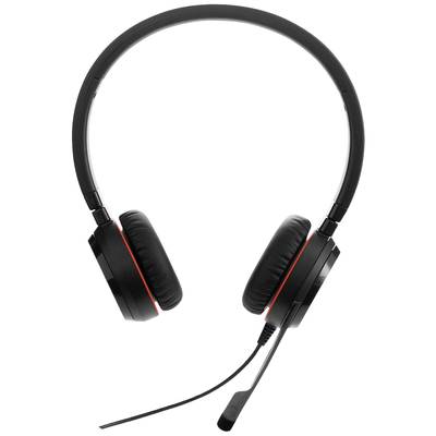 Casque noir over-ear avec microphone intégré, adapté pour les appels et l'audio.