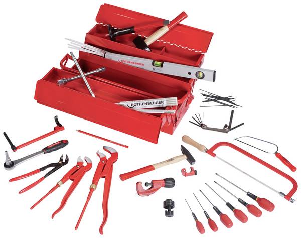 Rothenberger 19166 Werkzeug-Set Azubi Boîte à outils garnie  rouge