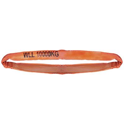 Bande de levage orange avec l'inscription 'WLL 10000KG', adapté pour des charges lourdes.