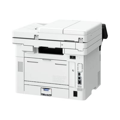 Un imprimante multifonction blanc avec scanner intégré, copieur et télécopieur, adapté aux applications de bureau.