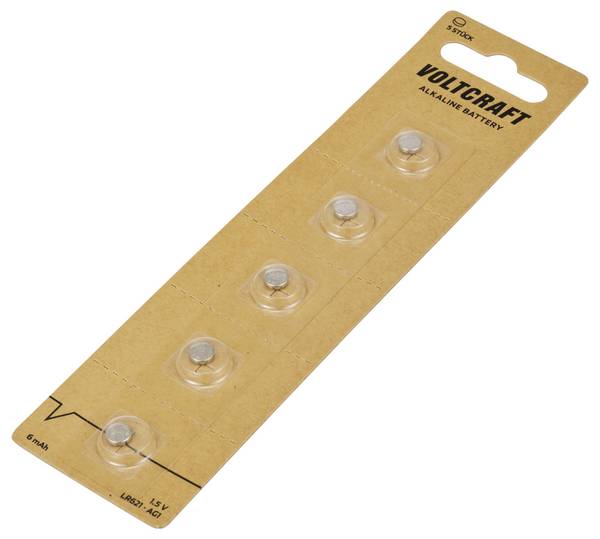 VOLTCRAFT Pile bouton LR 621 1.5 V 5 pc(s) 6 mAh alcaline(s) LR621