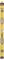 Niveau à bulle jaune avec des détails noirs, portant le nom de marque 'DeWalt' en haut. Il est utilisé pour niveler des surfaces.