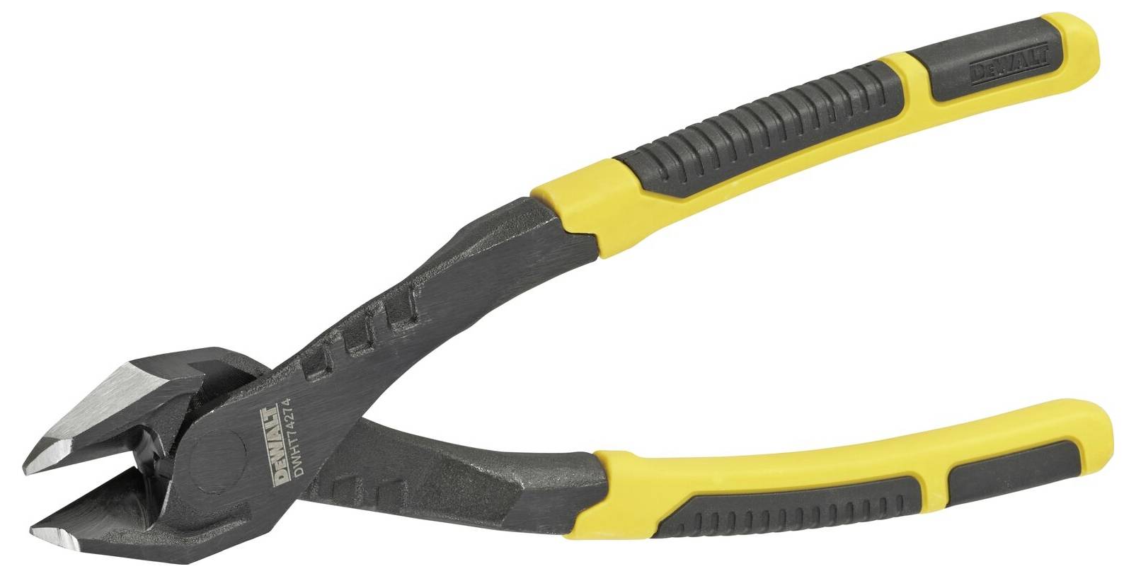 Pince coupante avec des poignées jaune et noir, utilisée pour couper des fils ou des câbles.