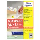 Avery-Zweckform L4731REV-65 Etiquette universelles 25.4 x 10 mm papier blanc 65 feuille(s) décollable imprimante à jet d
